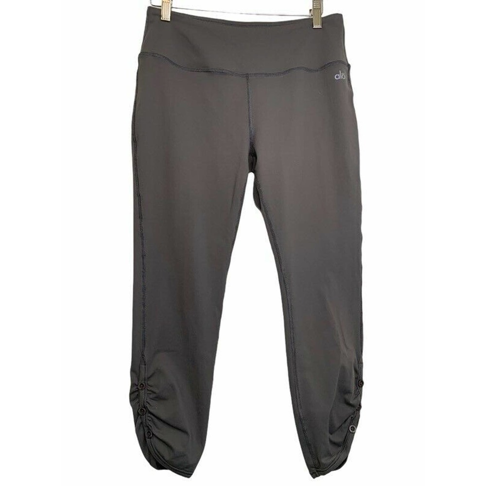 Alo Womens Yoga Capri Leggings Pants Gray M